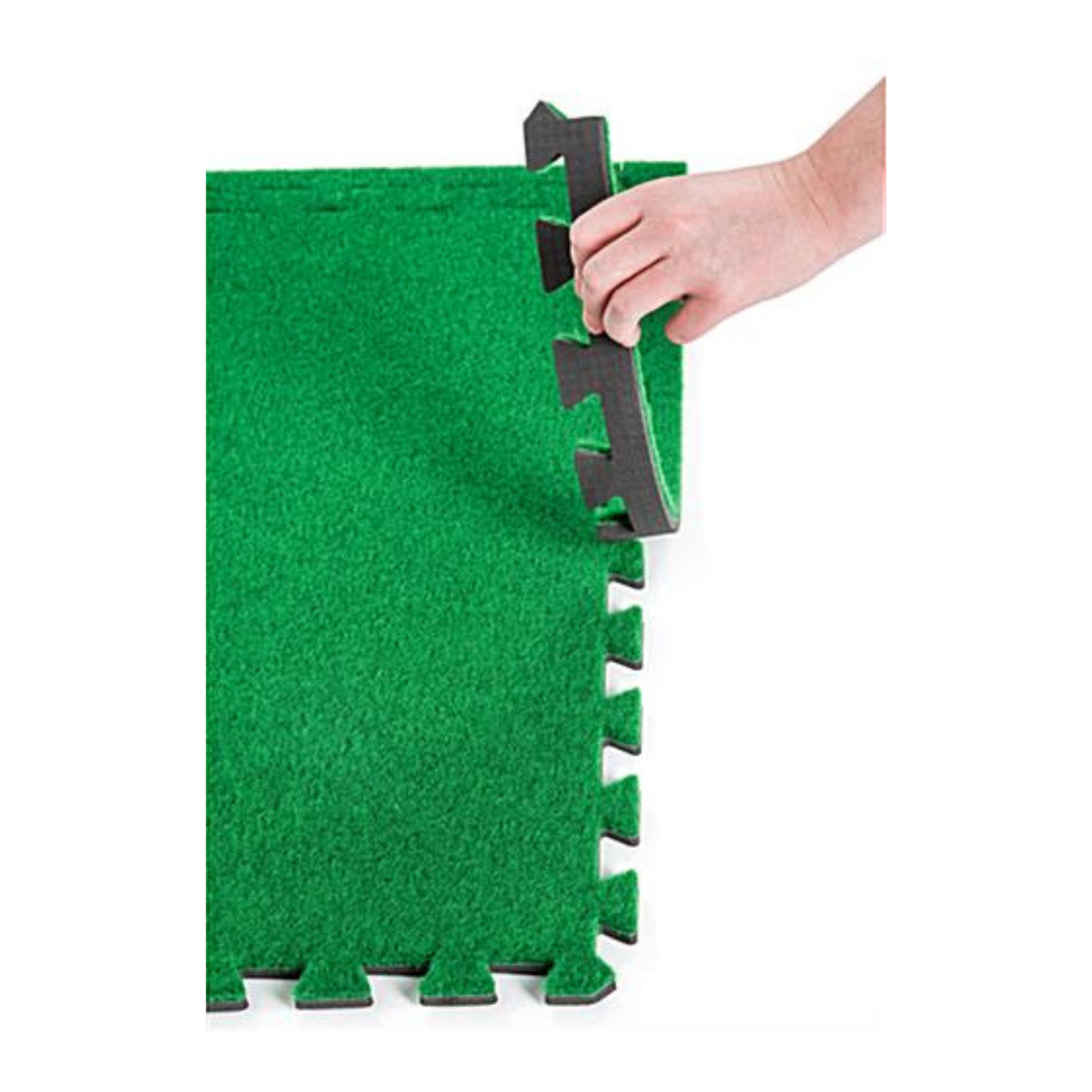 10' x 10' INTERLOCKING CARPETED FOAM MAT - FAUX GRASS