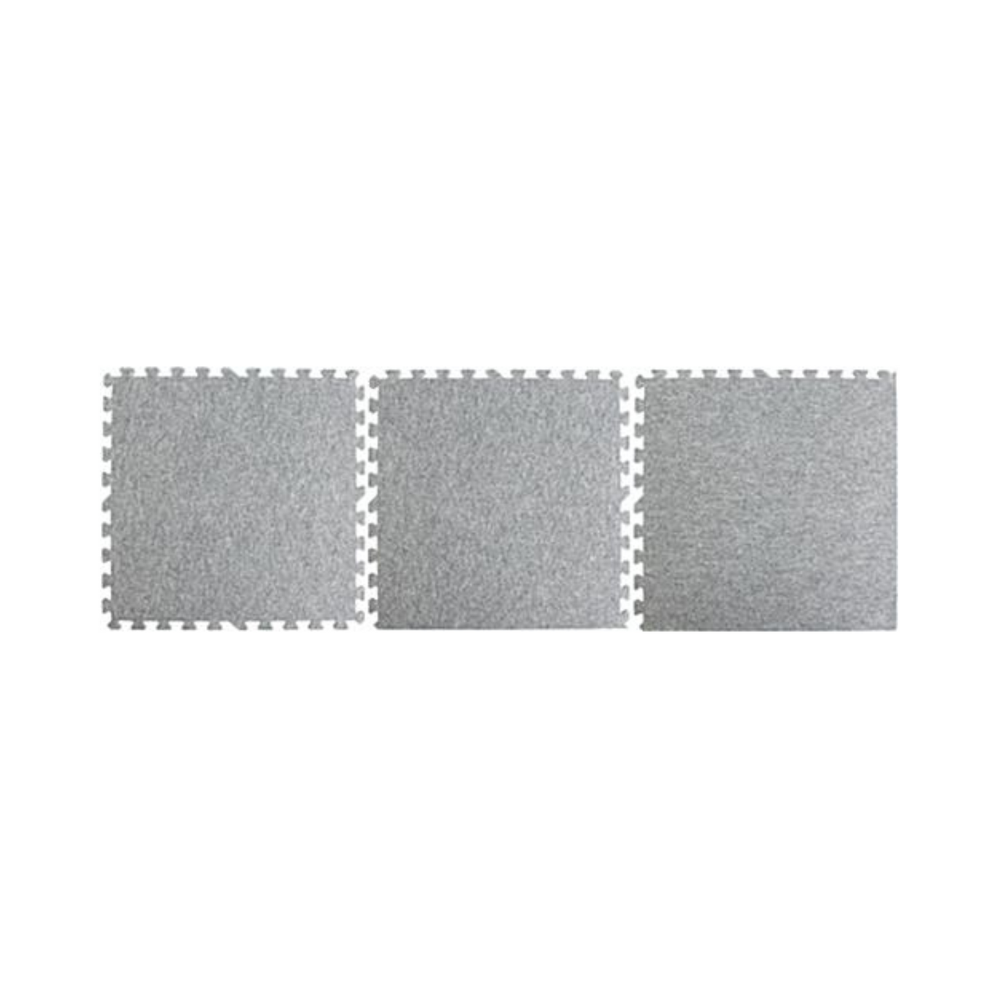 10' x 10' INTERLOCKING CARPETED FOAM MAT - GREY