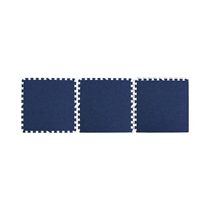 10' x 10' INTERLOCKING CARPETED FOAM MAT - BLUE