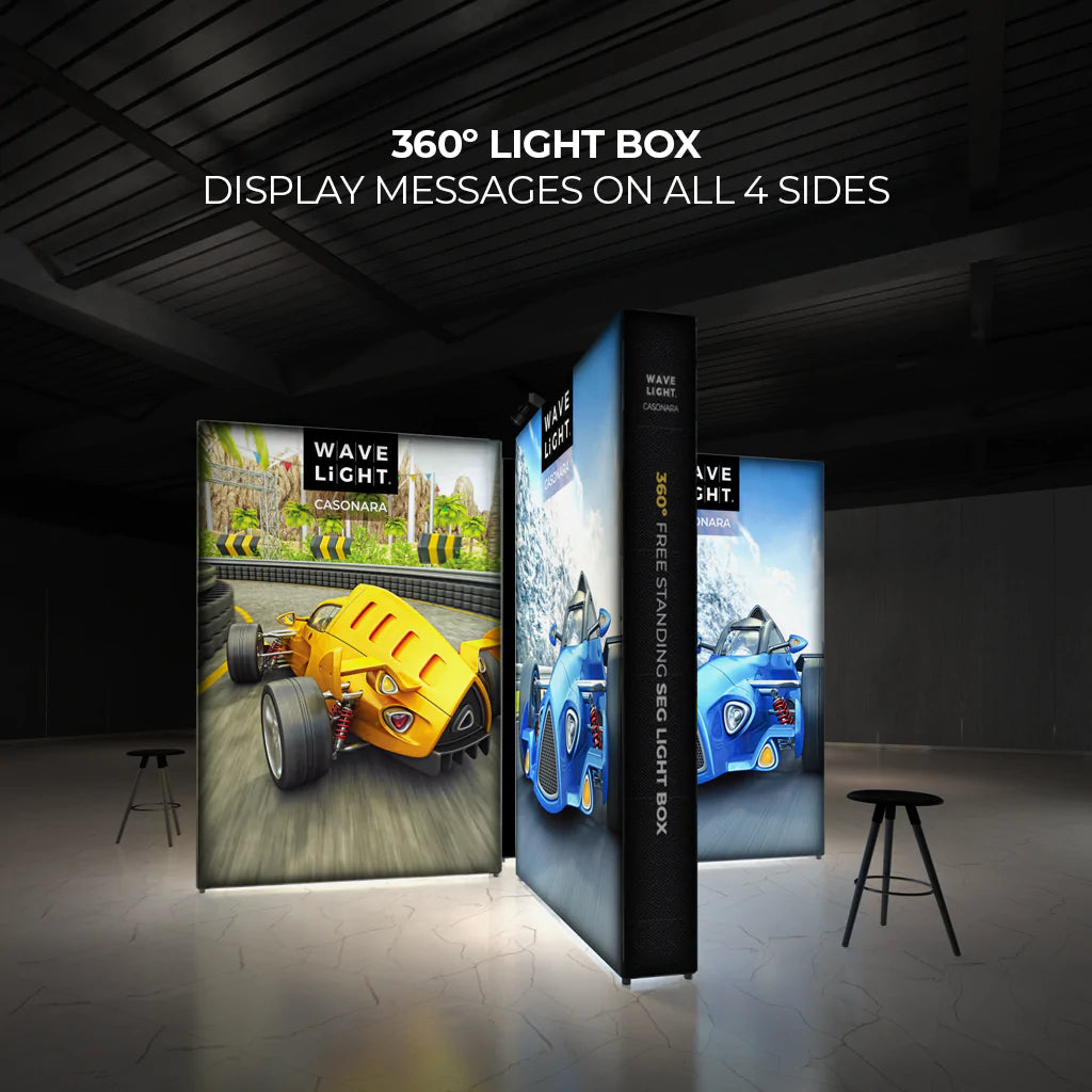 WAVELIGHT® CASONARA WALL 360º LIGHT BOX DISPLAY - 10FT